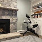 Restful Pump Chair - upright by fireplace