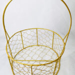 Restful Pump Gold 22cm round basket