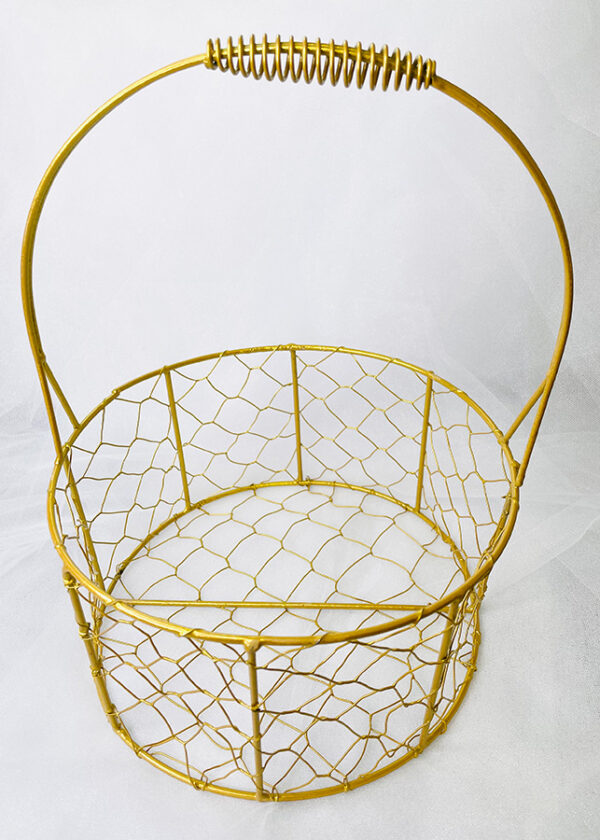 Restful Pump Gold 22cm round basket