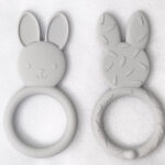 Restful Pump Gray bunny teether front and back