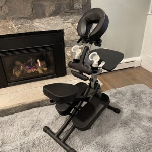 upright headrest on fire place on